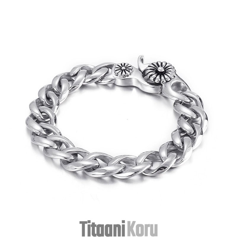 Suosittu Tyylikäs Etanasolki Titaanirannekoru Miehille