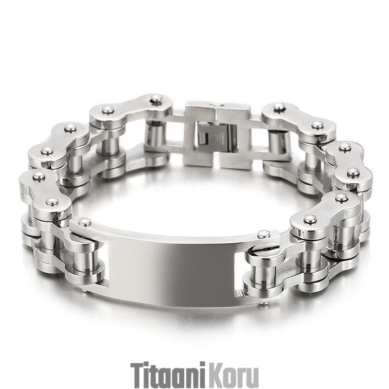 Cool Chic Style Biker Titanium -Rannekoru Miehille Cool Chic Style Biker Titanium -Rannekoru Miehille