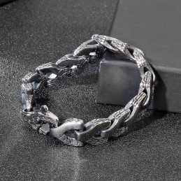 Cool Chic Style Dragon Bone -Miesten Titaanirannekoru