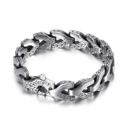 Cool Chic Style Dragon Bone -Miesten Titaanirannekoru