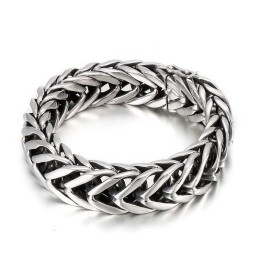 Cool Chic Style Single Layer V Miesten Titaanirannekoru