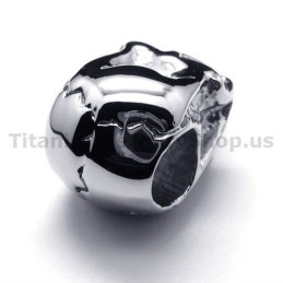 Puhdas Titaaninen Pääkallo-Riipus - Vapaa Ketju