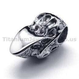 Puhdas Titaaninen Pääkallo-Riipus - Vapaa Ketju