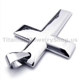 Hopeanvärinen Titaaniristiriipus - Vapaa Ketju