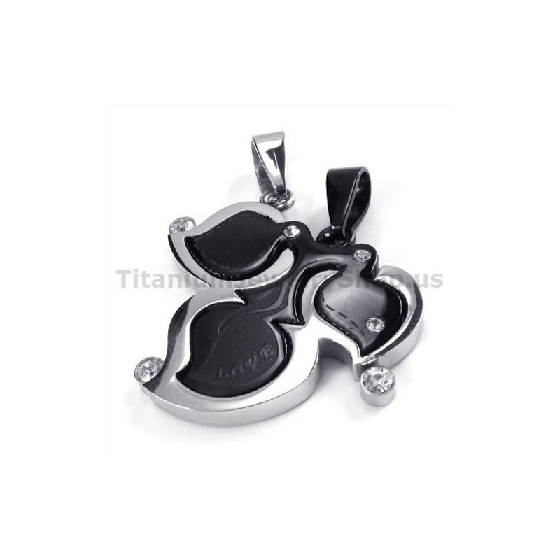 Maple Leaf Titanium Lovers -Riipukset Timanttittomilla Ketjuilla Maple Leaf Titanium Lovers -Riipukset Timanttittomilla Ketjuilla