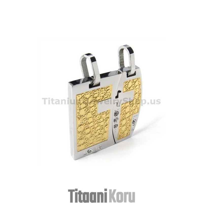 Rakkaus Gloden Titanium Lovers -Riipukset Timanttittomilla Ketjuilla Rakkaus Gloden Titanium Lovers -Riipukset Timanttittomilla Ketjuilla
