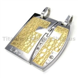 Rakkaus Gloden Titanium Lovers -Riipukset Timanttittomilla Ketjuilla