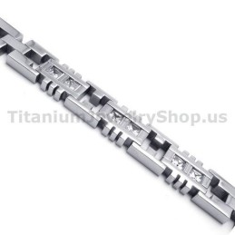 Miesten Titaanirannekoru Timanteilla