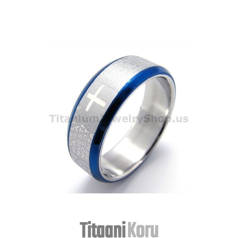 Risti Titaanisormus (Sininen)