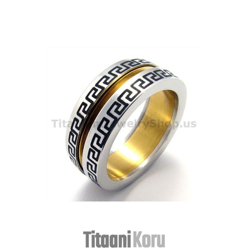 Kultainen Titaanisormus Kultainen Titaanisormus