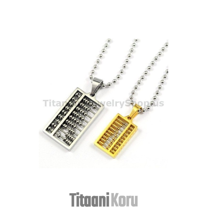 Abacus Titanium Lovers -Riipukset Ystävänpäivälahjat - Ilmaiset Ketjut Abacus Titanium Lovers -Riipukset Ystävänpäivälahjat - Ilmaiset Ketjut