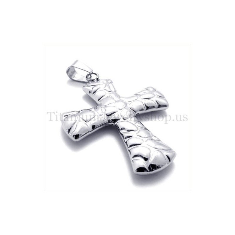 Muoti Mukulakivikuvioisella Titaaniristiriipuksella Muoti Mukulakivikuvioisella Titaaniristiriipuksella