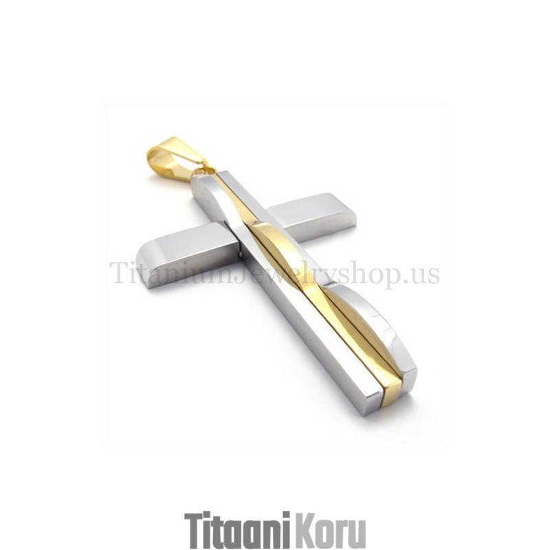 Kultainen Muotimies Titaaniristiriipus Kultainen Muotimies Titaaniristiriipus