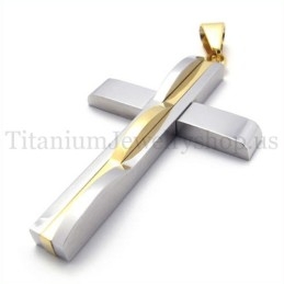 Kultainen Muotimies Titaaniristiriipus