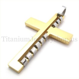Kultainen Muotikohouma Titaaniristiriipus