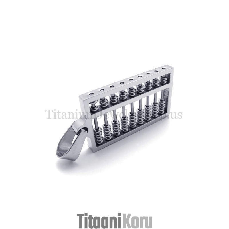 Hopeinen Abacus-Titaaniriipus Hopeinen Abacus-Titaaniriipus