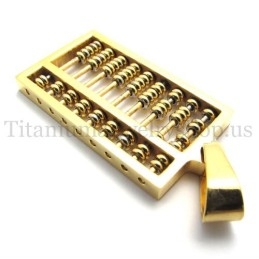 Kultainen Abacus-Titaaniriipus