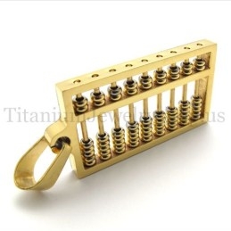 Kultainen Abacus-Titaaniriipus
