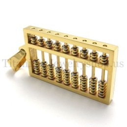 Kultainen Abacus-Titaaniriipus