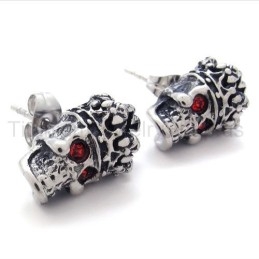 Red-Eyes Crown Skull Titanium -Korvakorut