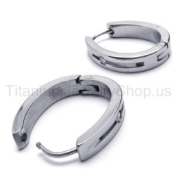 Hopeiset Smart Titanium -Upotustetut Timanttikorvakorut