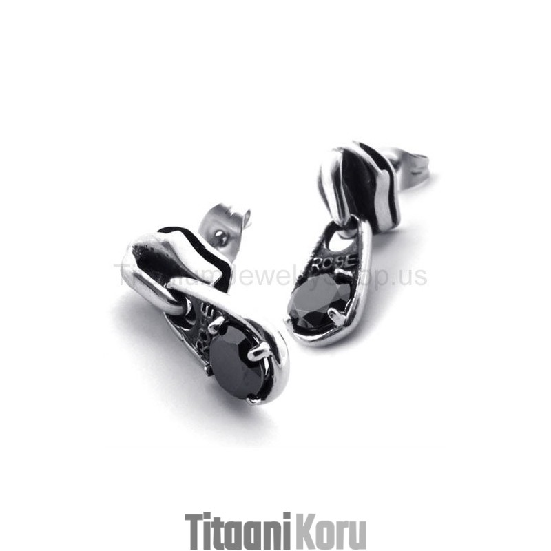 Musta Timantti Retro Titaani Korvakorut Musta Timantti Retro Titaani Korvakorut