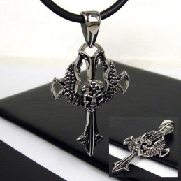 Cool Man Skull Cross -Riipus, Puhdasta Titaania, Vapaa Ketju