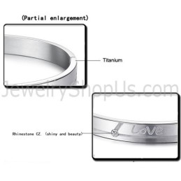 Tatanium "Rakkaus" -Parirannekorut Strasseilla C874