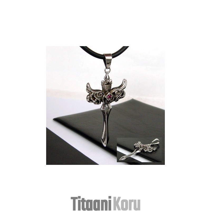 Miesten Titaaniteräksinen Enkelinsiipiristiriipus