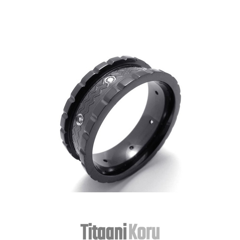 Musta Timantti-Titaanisormus Musta Timantti-Titaanisormus