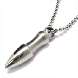 Man Solid Bullet Pure Titanium -Kaulakoruriipus (Ilmainen Pakkaus)