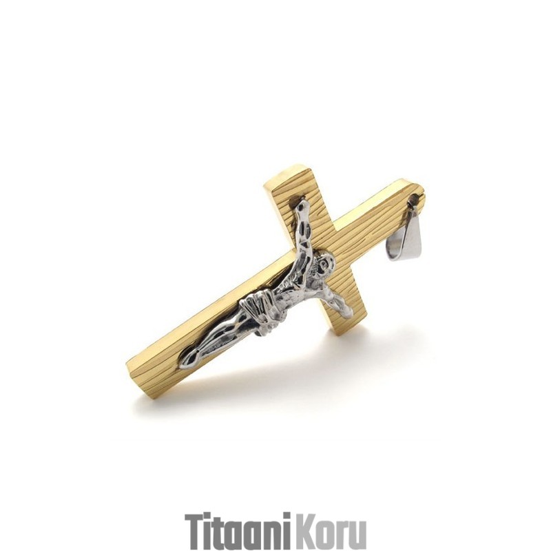 Jeesus Kultainen Titaaniristiriipus Jeesus Kultainen Titaaniristiriipus