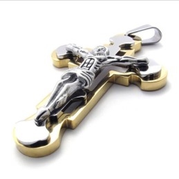 Jeesus Kultainen Titaaniristiriipus