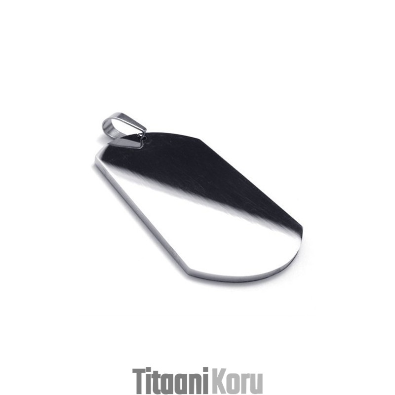 Kiillotettu Koiran Tunnistelaatta Titaani-Riipus Kiillotettu Koiran Tunnistelaatta Titaani-Riipus
