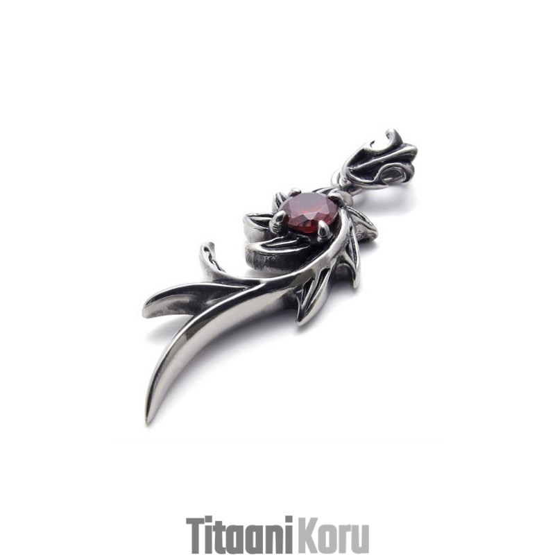 Punainen Timantti-Merenneito-Titaaniriipus Punainen Timantti-Merenneito-Titaaniriipus