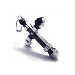 Miesten Musta Hopeinen Puhdasta Titaania Oleva Ristikaulakoru