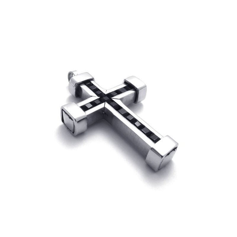 Titaaniristiriipus Mustilla Zirkoneilla