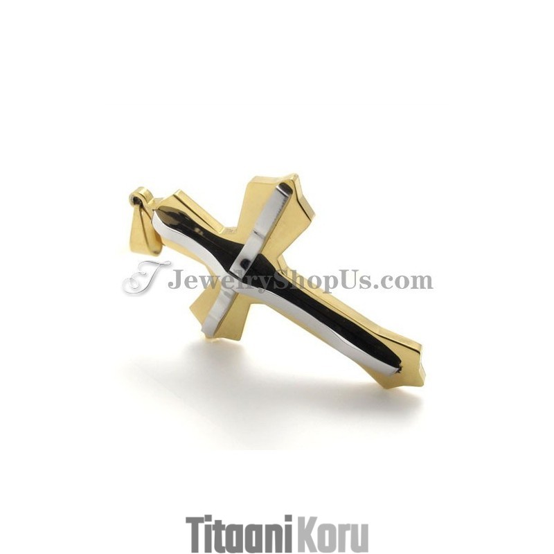 Muodikas Kultainen Titaaniristiriipus Muodikas Kultainen Titaaniristiriipus