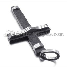 Muoti Titaanista Valmistettu Musta Ristiriipus