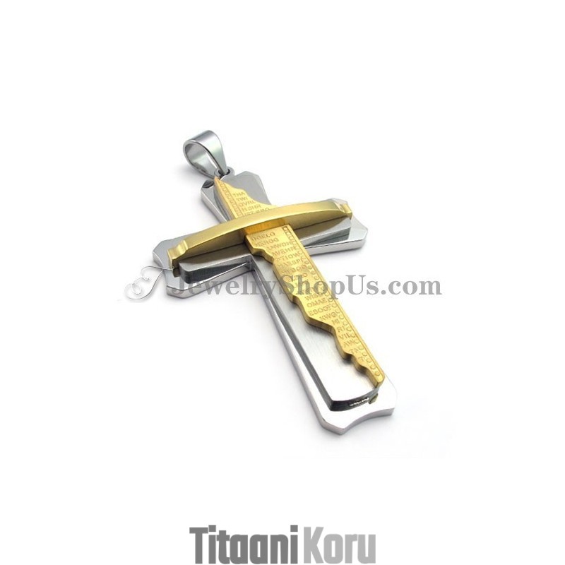 Upea Kultainen Titaaniristiriipus