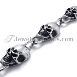 Muoti Skulls Titanium -Rannekoru