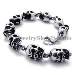 Elegantti Skulls Titanium -Rannekoru