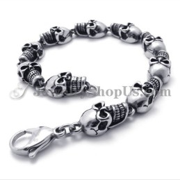 Elegantti Skulls Titanium -Rannekoru