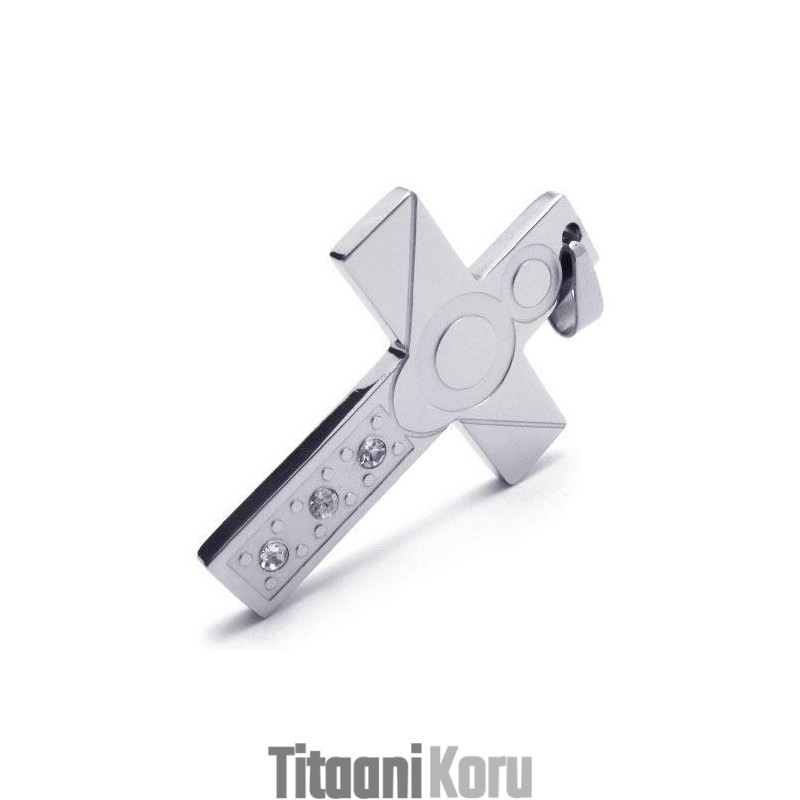 Miesten Hopeinen Puhdasta Titaania Oleva Kaulakoru, Ristiriipus (Uusi)