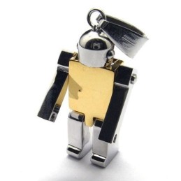 Miesten Kultainen Puhdasta Titaania Oleva Robottiriipuskaulakoru (Uusi)