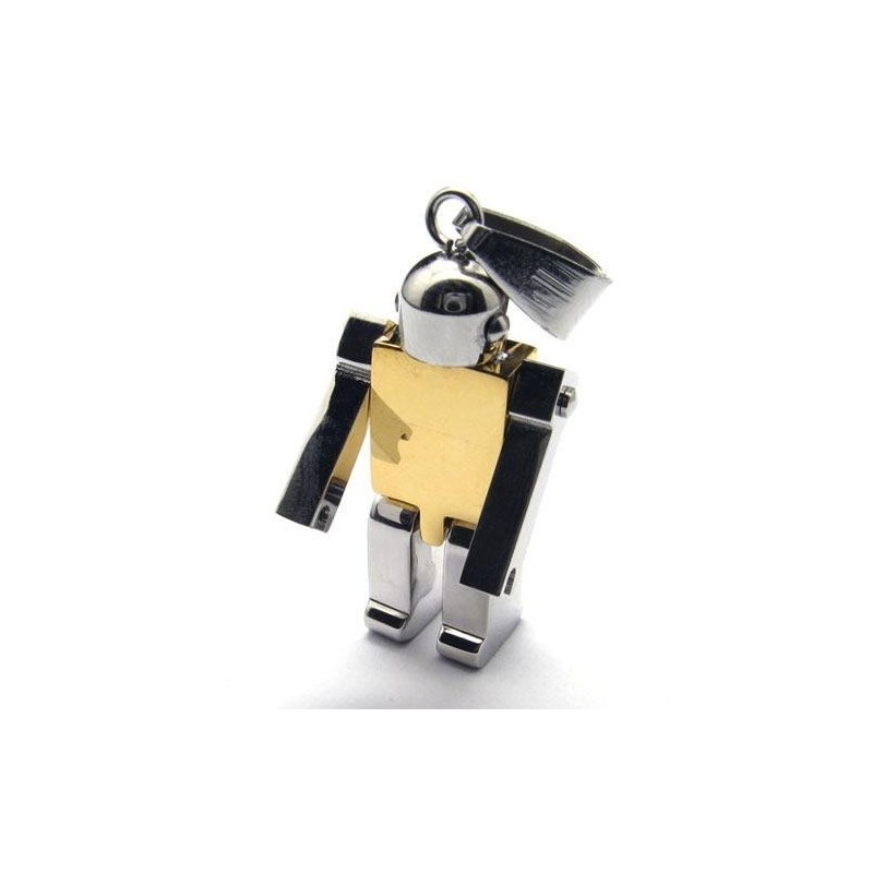 Miesten Kultainen Puhdasta Titaania Oleva Robottiriipuskaulakoru (Uusi)